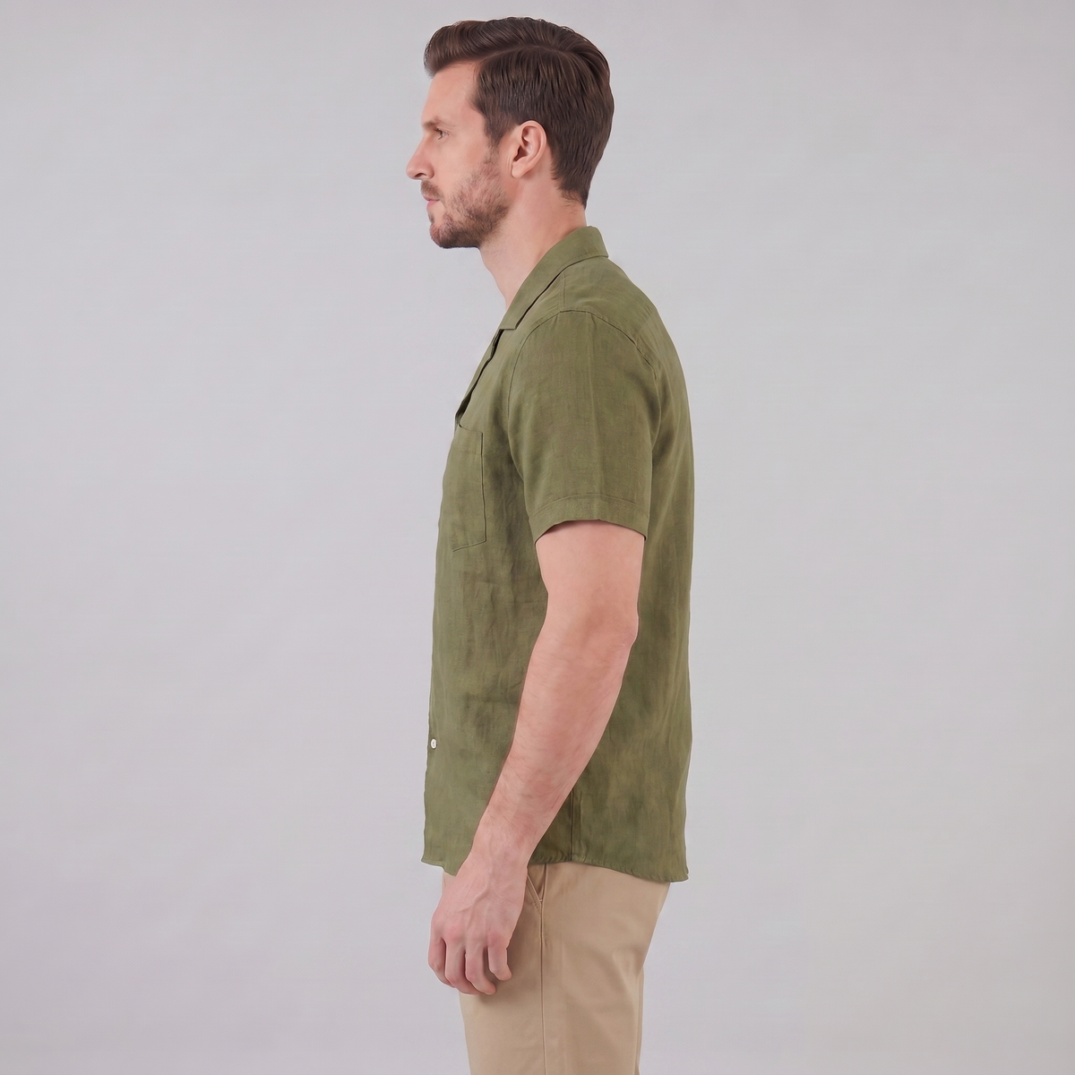Men's Camp Collar Shirt Short-Sleeve Button-Up Cuban Collar Casual Holiday Beach Smart-Casual Everyday Rocco