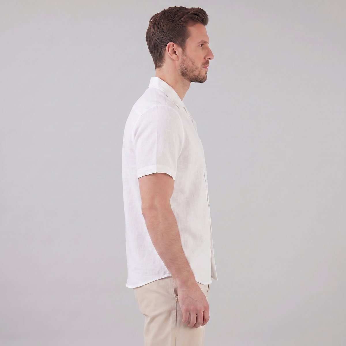 Men's Camp Collar Shirt Short-Sleeve Button-Up Cuban Collar Casual Holiday Beach Smart-Casual Everyday Rocco