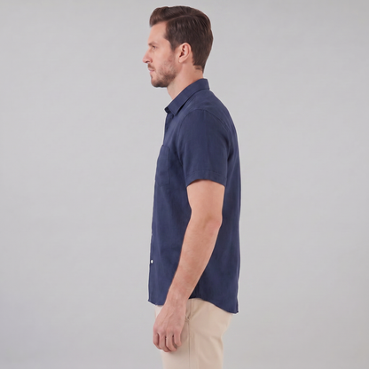 Men's Camp Collar Shirt Short-Sleeve Button-Up Cuban Collar Casual Holiday Beach Smart-Casual Everyday Rocco