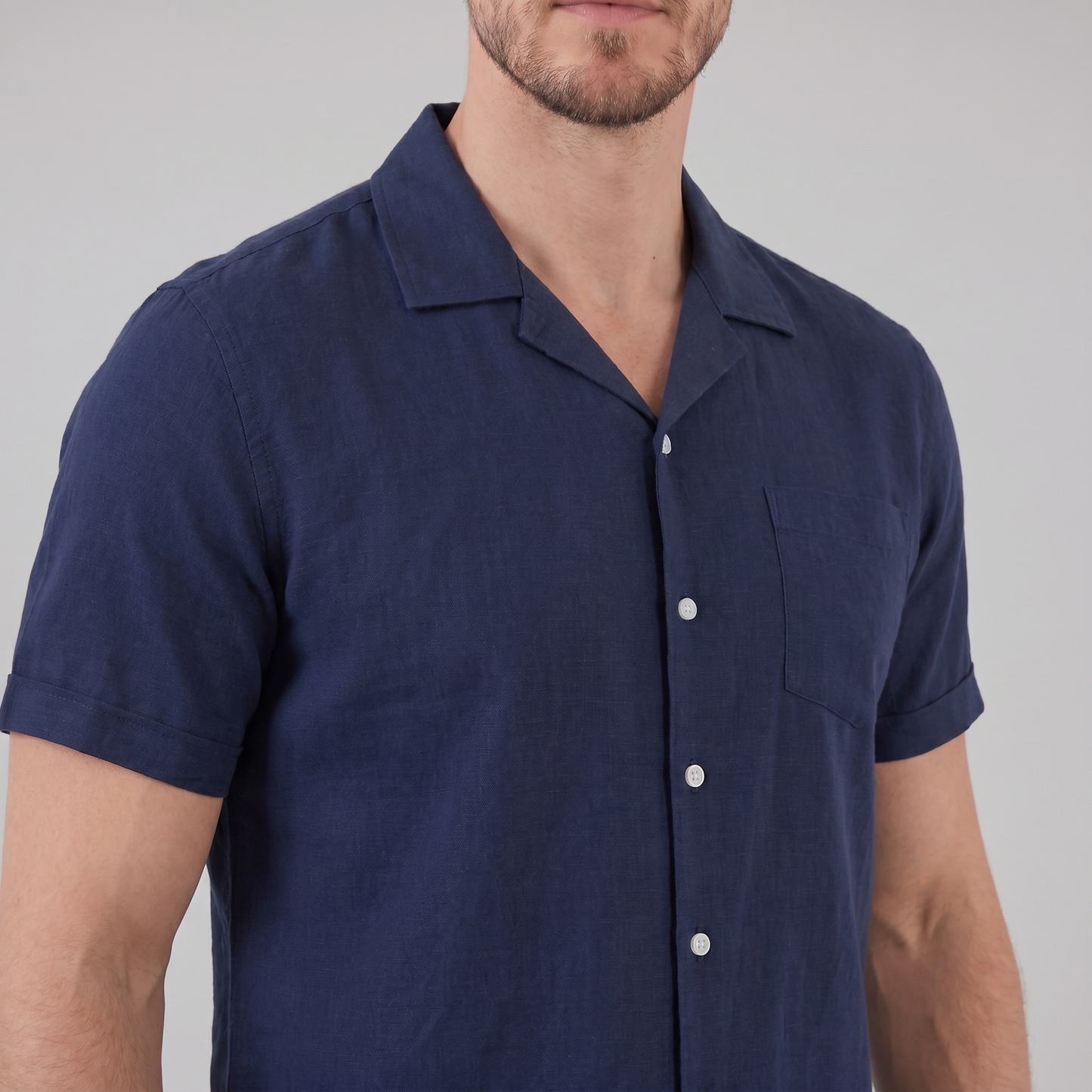 Men's Camp Collar Shirt Short-Sleeve Button-Up Cuban Collar Casual Holiday Beach Smart-Casual Everyday Rocco