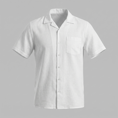 Men's Camp Collar Shirt Short-Sleeve Button-Up Cuban Collar Casual Holiday Beach Smart-Casual Everyday Rocco