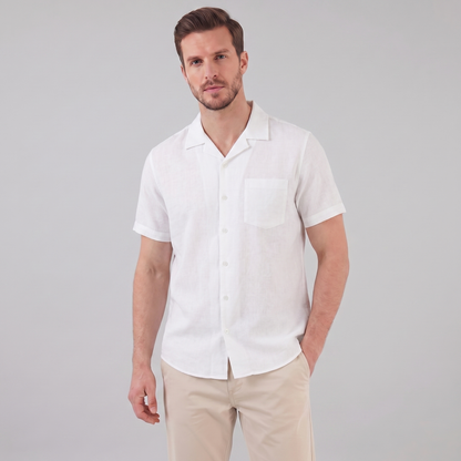Men's Camp Collar Shirt Short-Sleeve Button-Up Cuban Collar Casual Holiday Beach Smart-Casual Everyday Rocco