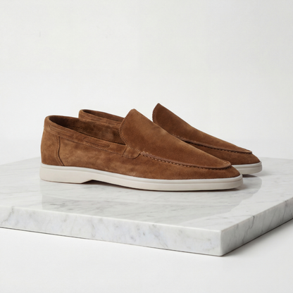 Men's Suede Loafers Slip-On Classic Round Toe Moccasin Smart-Casual Office Everyday Casual Formal Alistair