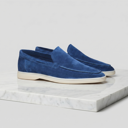Men's Suede Loafers Slip-On Classic Round Toe Moccasin Smart-Casual Office Everyday Casual Formal Alistair