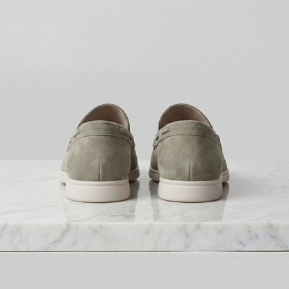 Men's Suede Loafers Slip-On Classic Round Toe Moccasin Smart-Casual Office Everyday Casual Formal Alistair