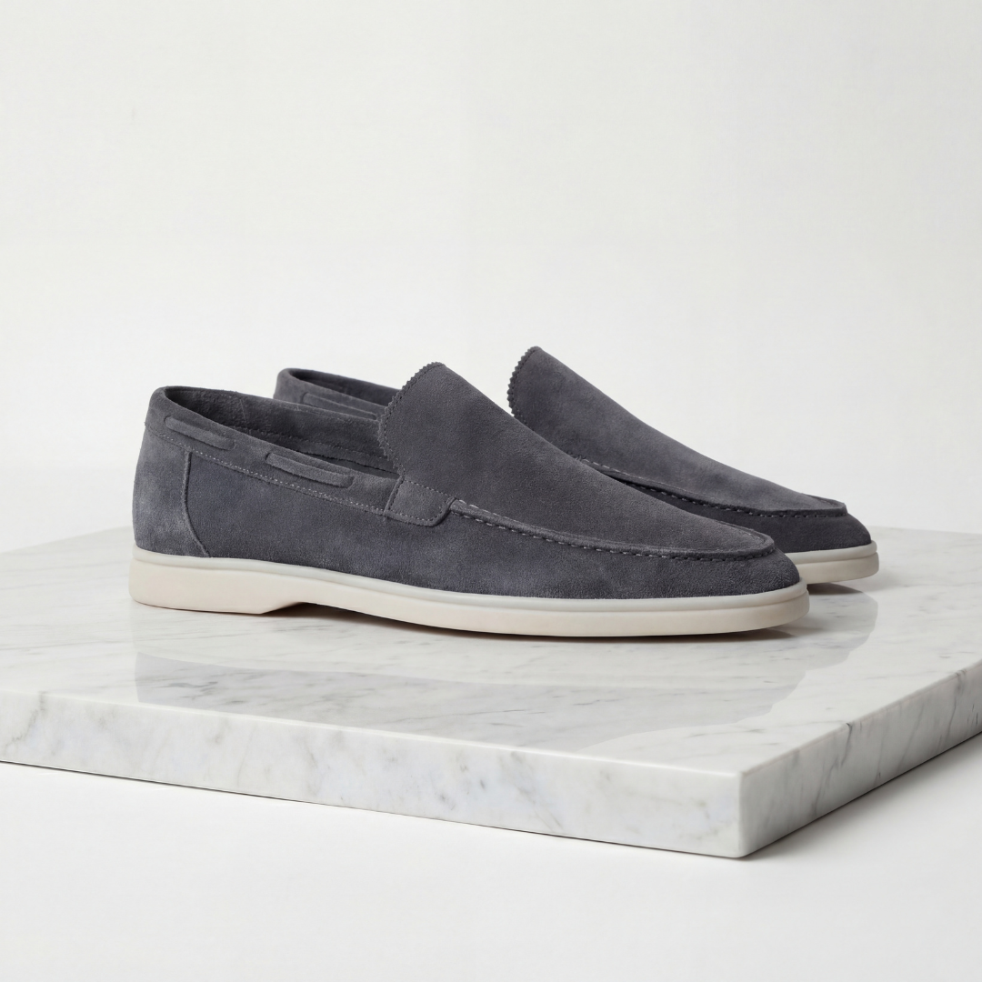 Men's Classic Loafers Slip-On Round Toe Moccasin Smart-Casual Office Casual Everyday Formal Leather Look Whitaker