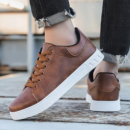 Men's Casual Sneakers Low-Top Lace-Up Trainers Everyday Walking Sport Comfort Versatile Streetwear Trendy