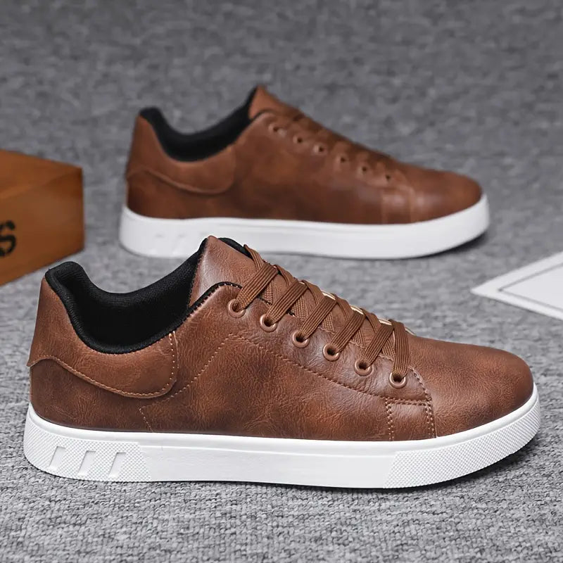Men's Casual Sneakers Low-Top Lace-Up Trainers Everyday Walking Sport Comfort Versatile Streetwear Trendy