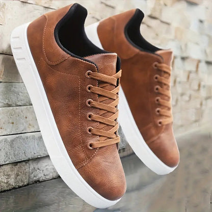 Men's Casual Sneakers Low-Top Lace-Up Trainers Everyday Walking Sport Comfort Versatile Streetwear Trendy