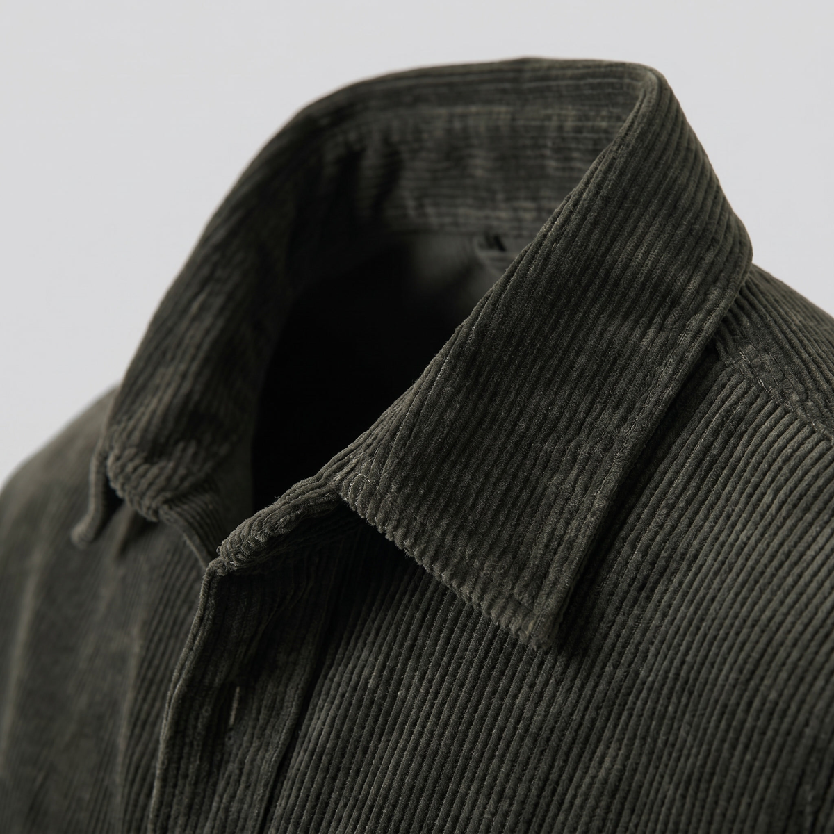 Men's Corduroy Overshirt Button-Up Shacket Relaxed Fit Casual Layering Everyday Smart-Casual Vintage Thatcher