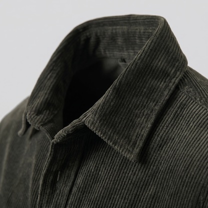 Men's Corduroy Overshirt Button-Up Shacket Relaxed Fit Casual Layering Everyday Smart-Casual Vintage Thatcher