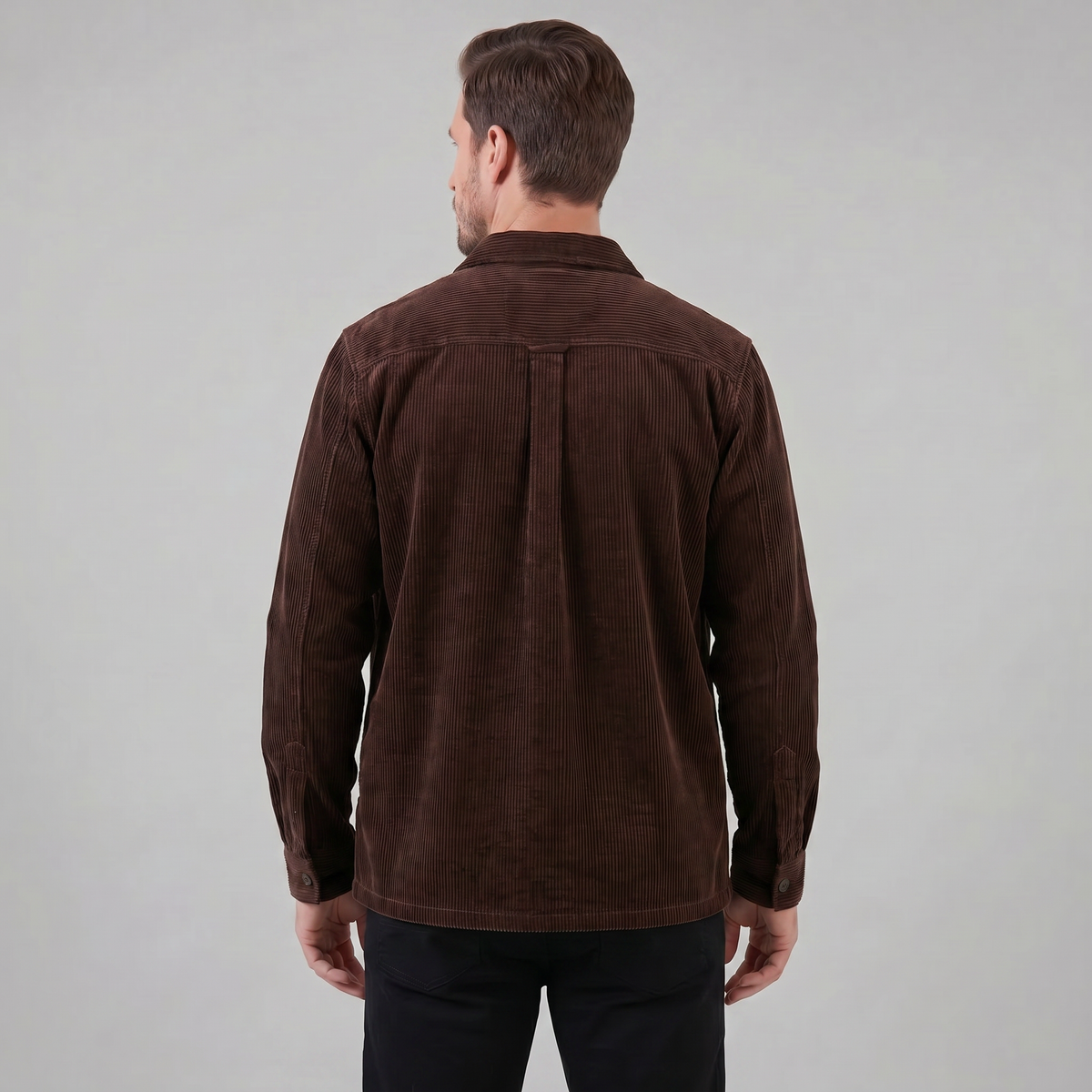 Men's Corduroy Overshirt Button-Up Shacket Relaxed Fit Casual Layering Everyday Smart-Casual Vintage Thatcher