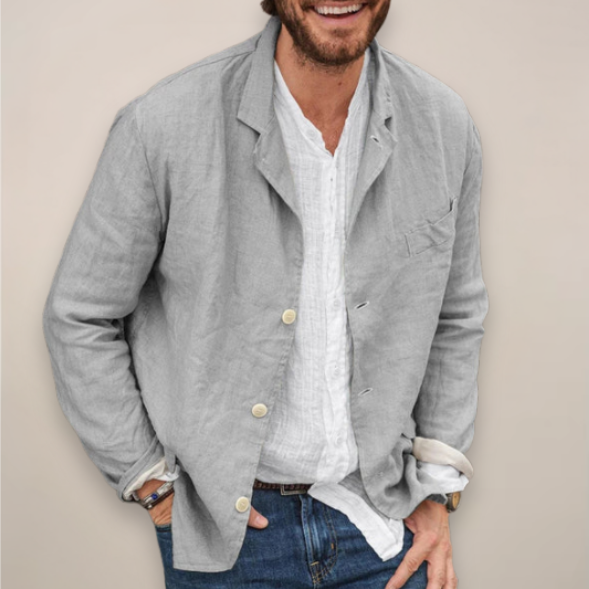 Men's Casual Blazer Single-Breasted Slim Fit Tailored Smart-Casual Office Business Formal Everyday Modern Percival