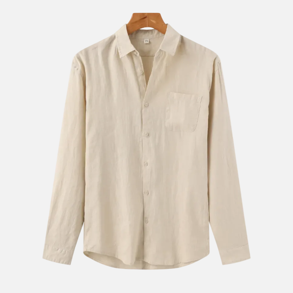 Men's Casual Shirt Long-Sleeve Button-Up Collared Smart-Casual Office Everyday Relaxed Fit Versatile Timeless Corley