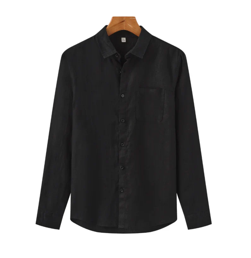 Men's Casual Shirt Long-Sleeve Button-Up Collared Smart-Casual Office Everyday Relaxed Fit Versatile Timeless Corley