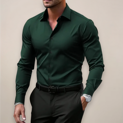 Men's Casual Shirt Slim Fit Button-Up Collared Smart-Casual Office Holiday Everyday Spring Relaxed Versatile