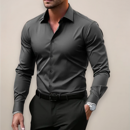 Men's Casual Shirt Slim Fit Button-Up Collared Smart-Casual Office Holiday Everyday Spring Relaxed Versatile