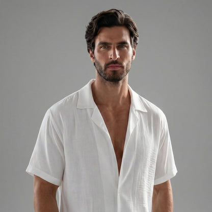 Men's Casual Set Two-Piece Short-Sleeve Matching Shirt & Shorts Casual Everyday Holiday Beach Outfit Landon