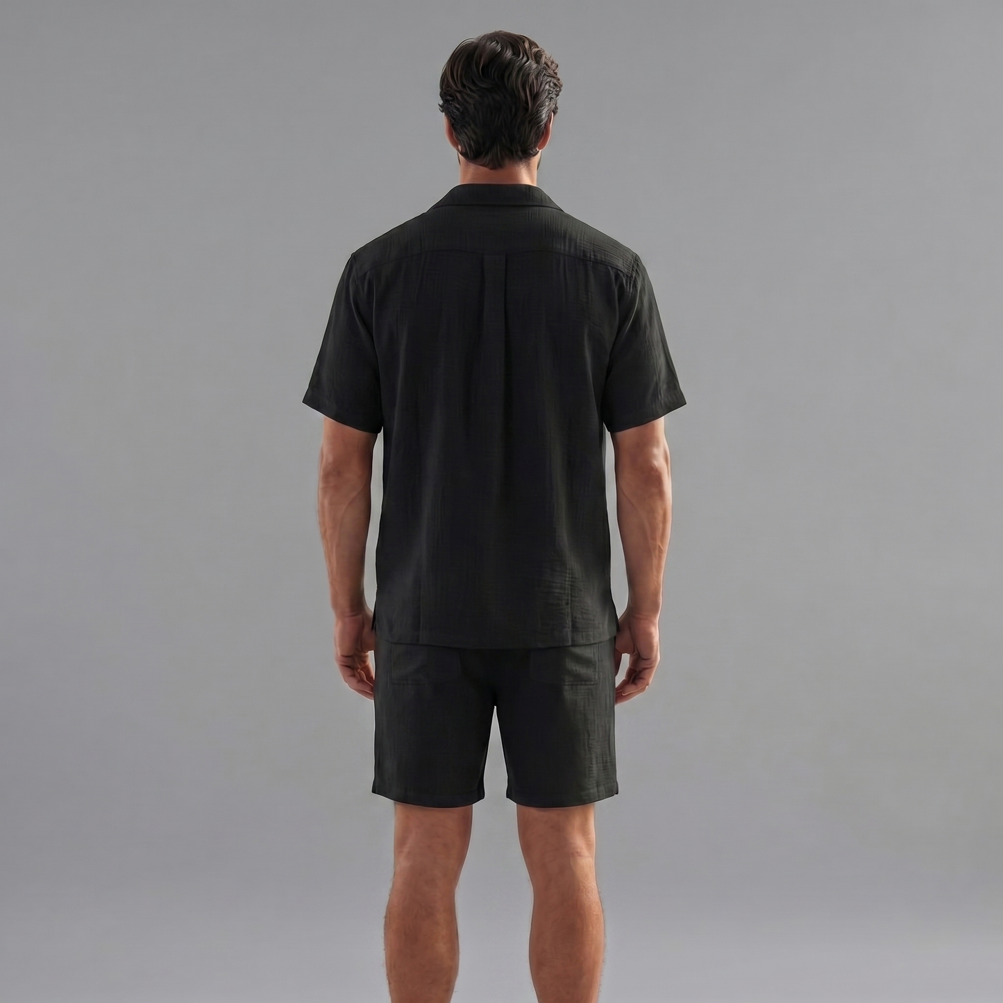 Men's Casual Set Two-Piece Short-Sleeve Matching Shirt & Shorts Casual Everyday Holiday Beach Outfit Landon