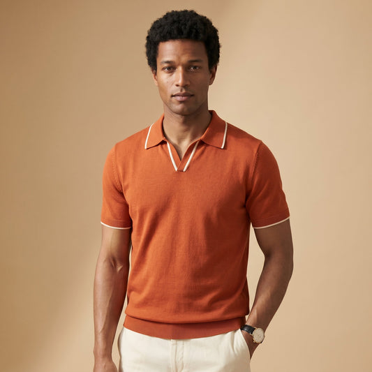 Men's Polo Shirt Slim Fit Short-Sleeve Collared Casual Smart-Casual Everyday Golf Sport Regular Versatile Marek