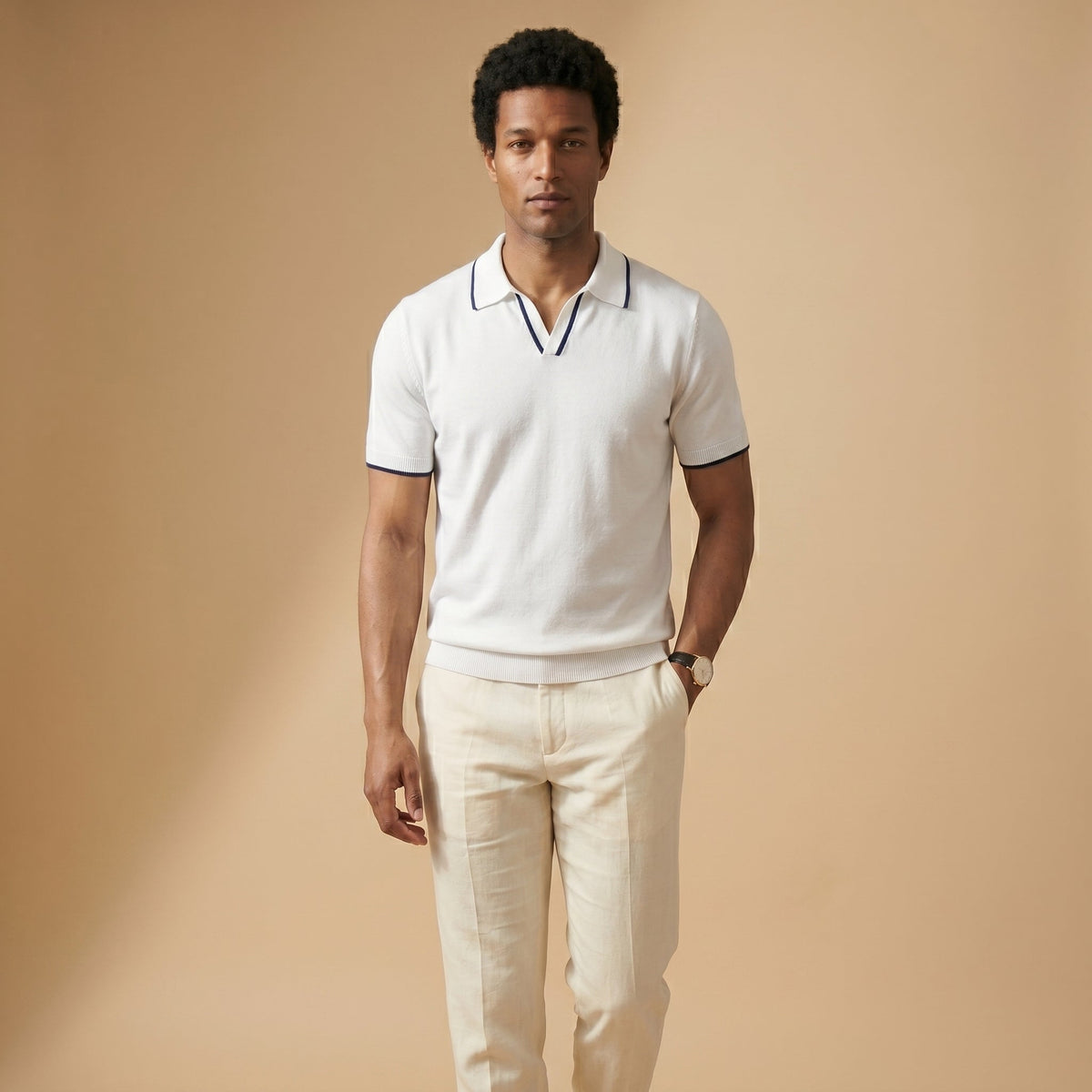 Men's Polo Shirt Slim Fit Short-Sleeve Collared Casual Smart-Casual Everyday Golf Sport Regular Rylan