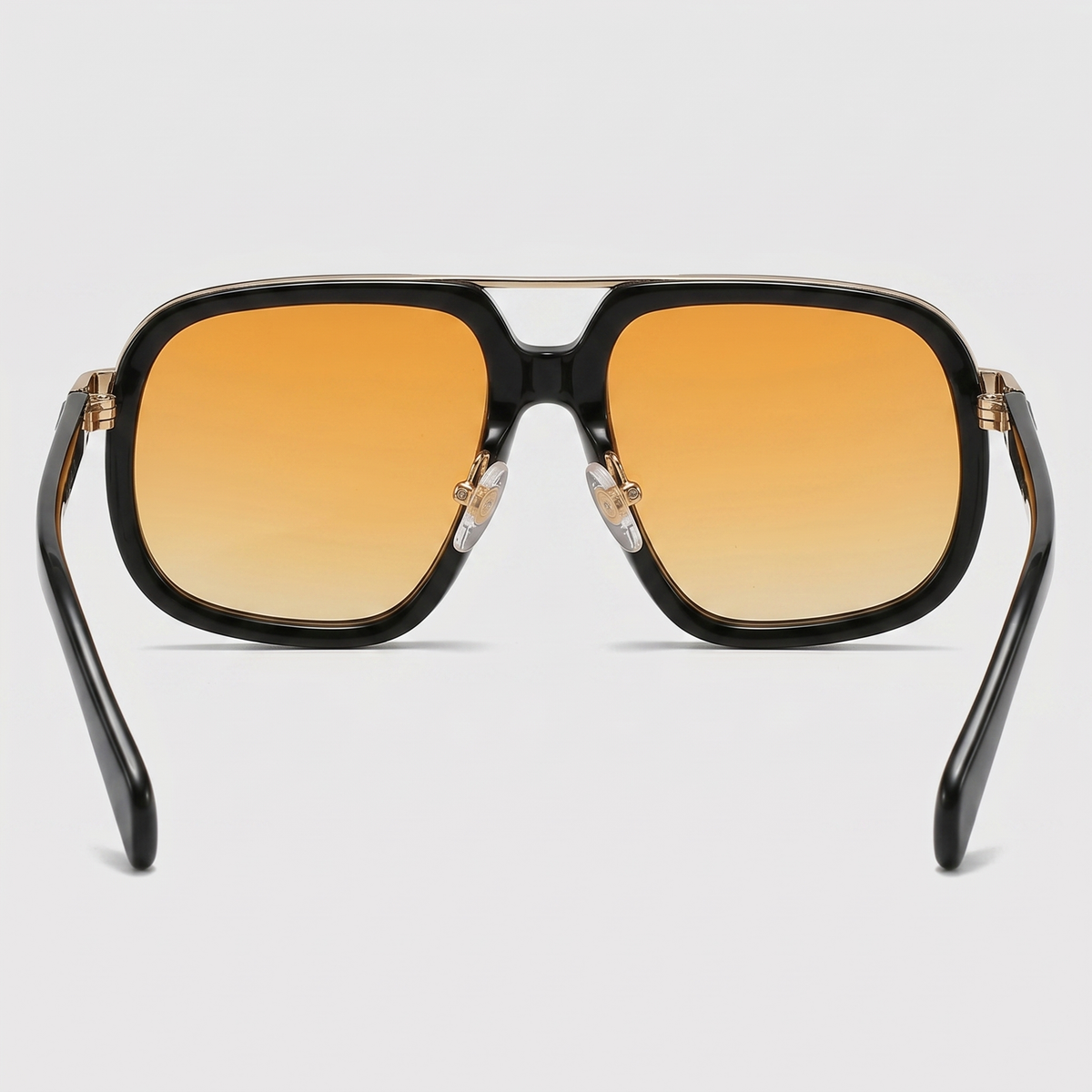 Men's Square Sunglasses Double-Bridge Metal Frame Tinted Lens Trendy Retro Fashion Casual Beach Holiday Everyday