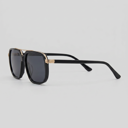 Men's Square Sunglasses Double-Bridge Metal Frame Tinted Lens Trendy Retro Fashion Casual Beach Holiday Everyday