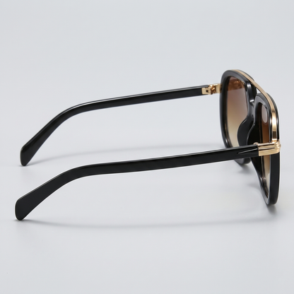 Men's Square Sunglasses Double-Bridge Metal Frame Tinted Lens Trendy Retro Fashion Casual Beach Holiday Everyday