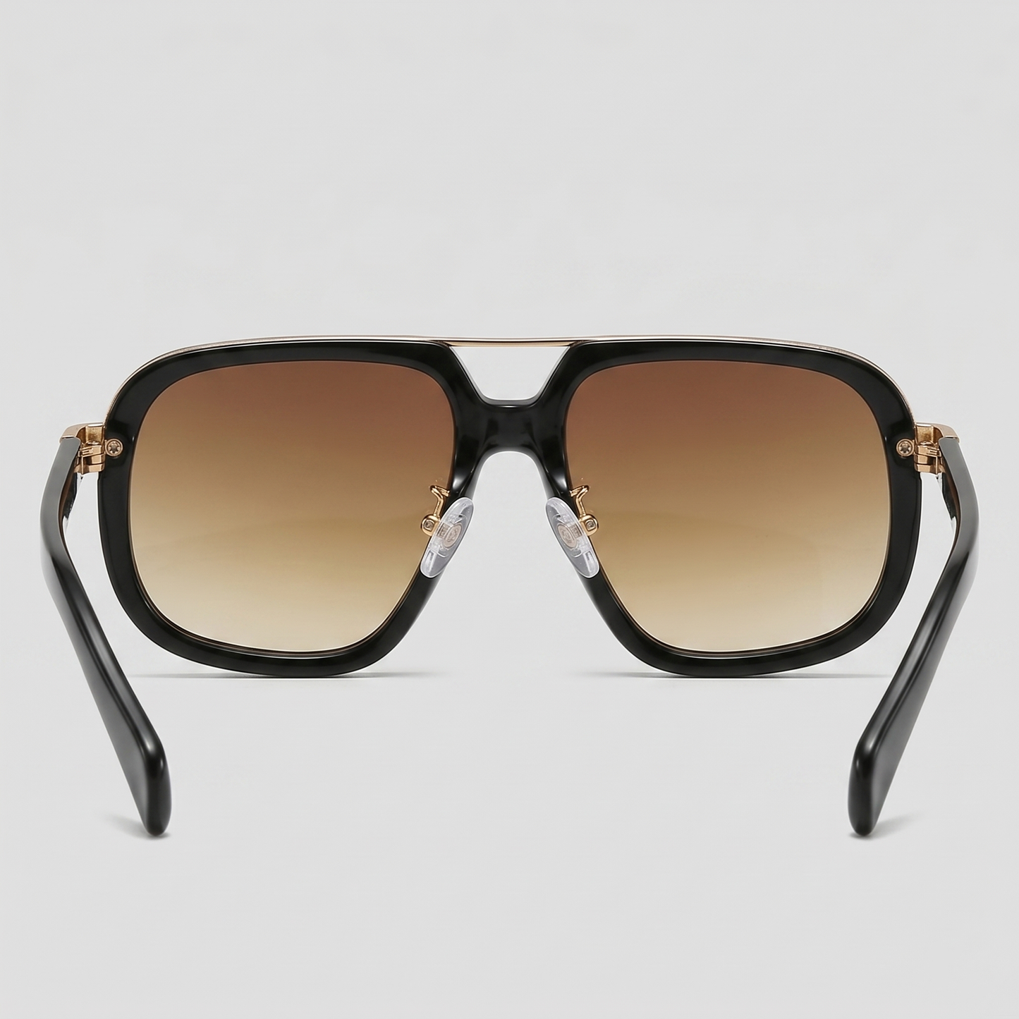 Men's Square Sunglasses Double-Bridge Metal Frame Tinted Lens Trendy Retro Fashion Casual Beach Holiday Everyday