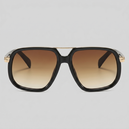 Men's Square Sunglasses Double-Bridge Metal Frame Tinted Lens Trendy Retro Fashion Casual Beach Holiday Everyday