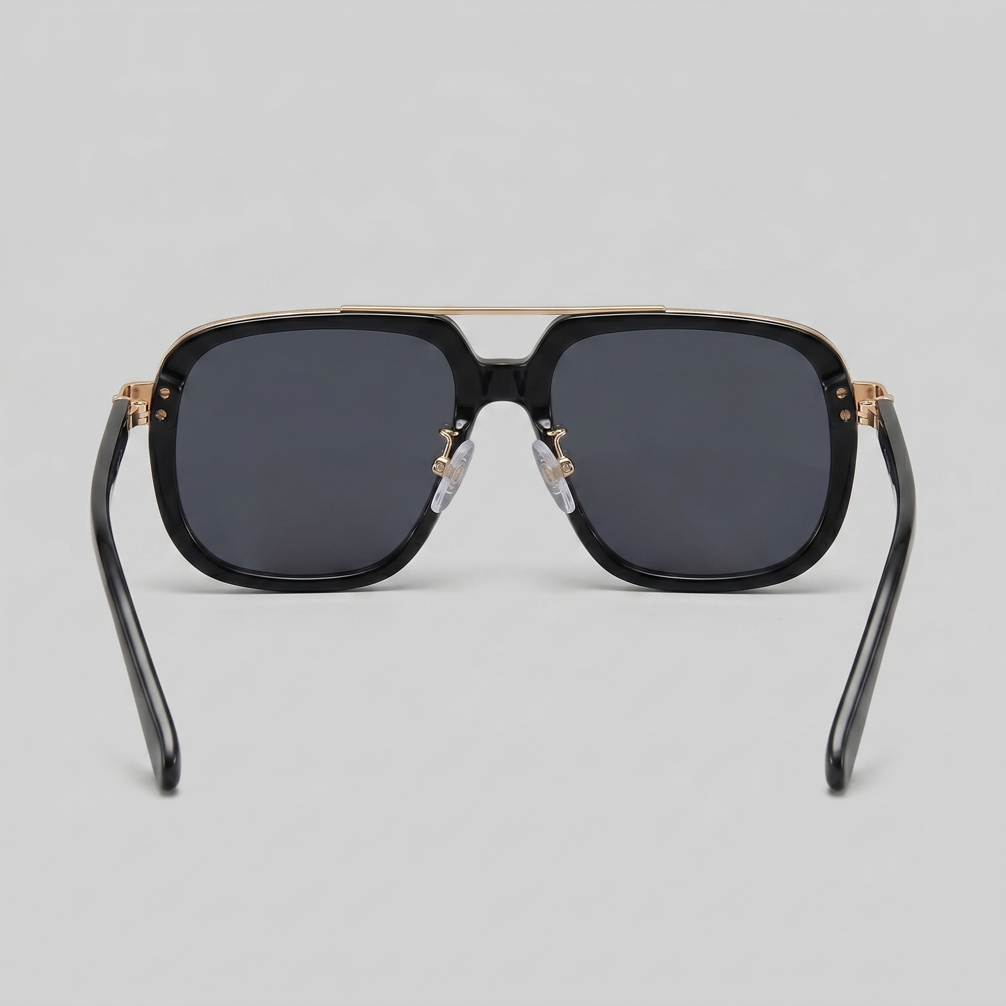Men's Square Sunglasses Double-Bridge Metal Frame Tinted Lens Trendy Retro Fashion Casual Beach Holiday Everyday