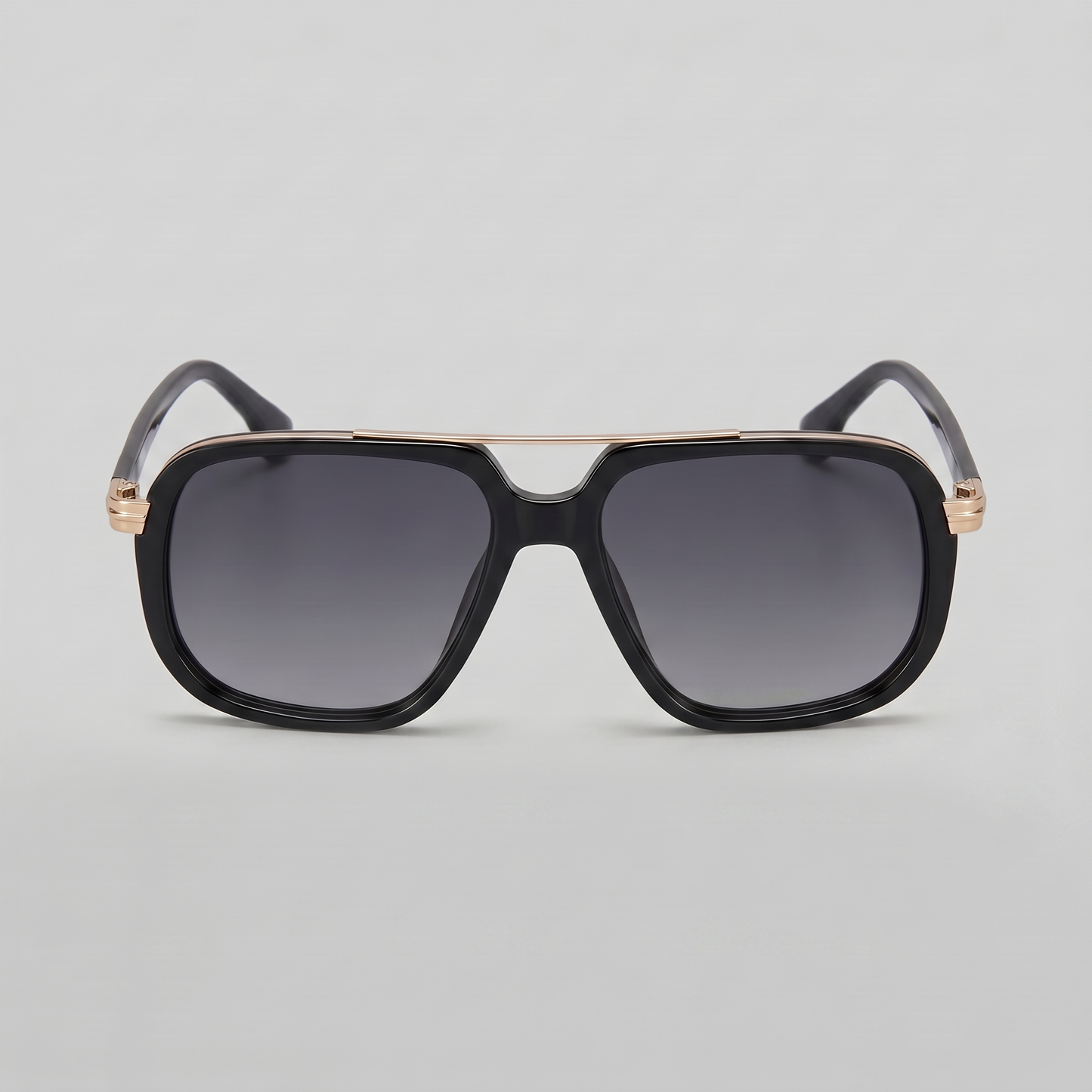 Men's Square Sunglasses Double-Bridge Metal Frame Tinted Lens Trendy Retro Fashion Casual Beach Holiday Everyday