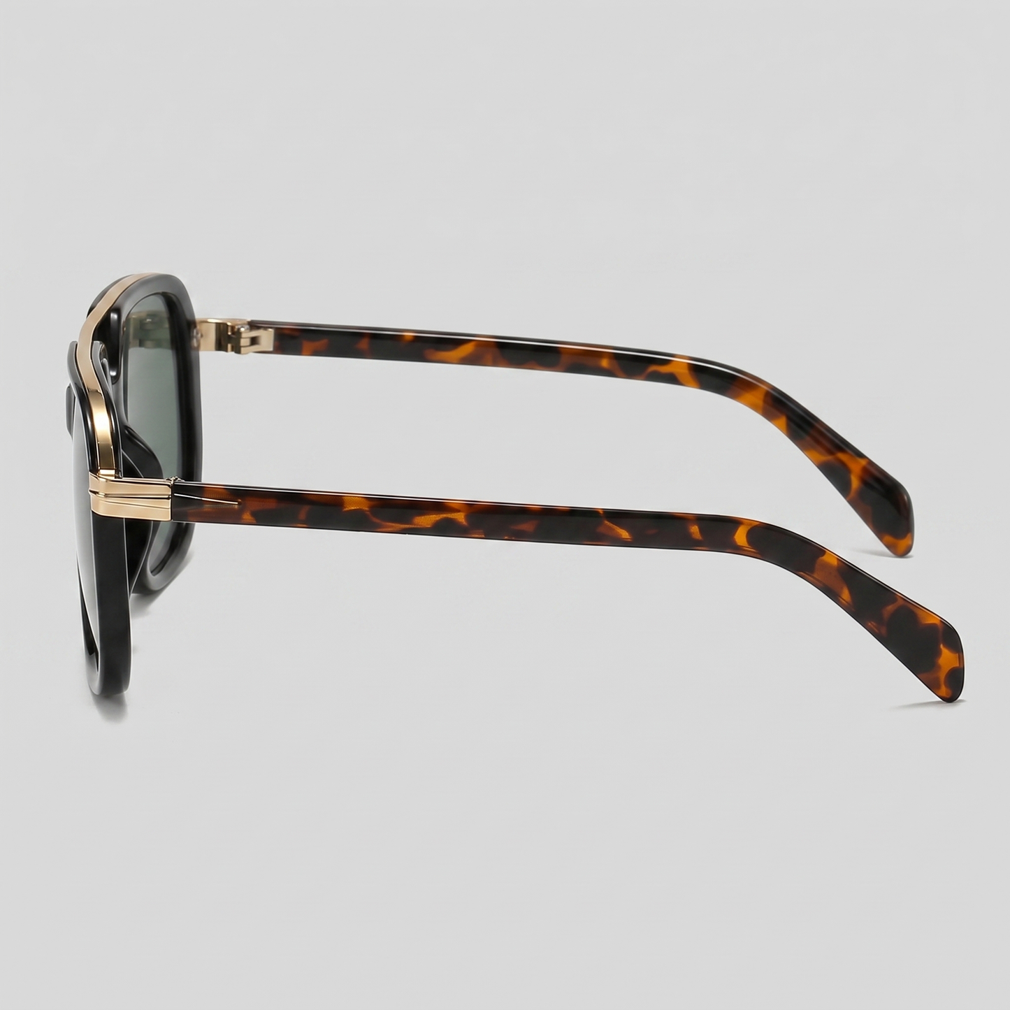 Men's Square Sunglasses Double-Bridge Metal Frame Tinted Lens Trendy Retro Fashion Casual Beach Holiday Everyday