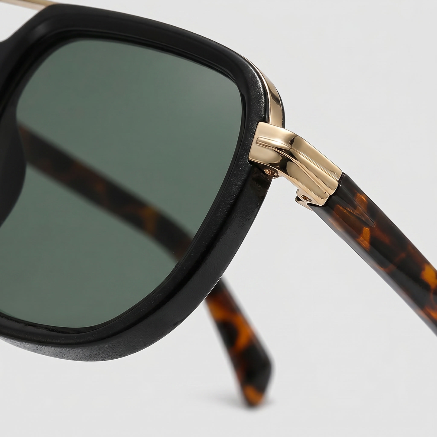 Men's Square Sunglasses Double-Bridge Metal Frame Tinted Lens Trendy Retro Fashion Casual Beach Holiday Everyday