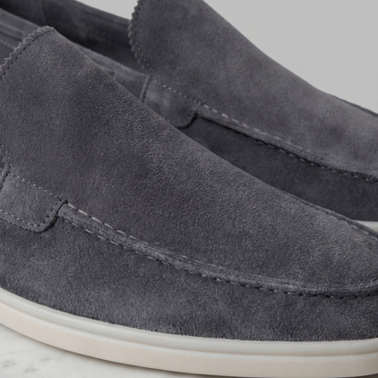 Men's Suede Loafers Slip-On Classic Round Toe Moccasin Smart-Casual Office Everyday Casual Formal Alistair