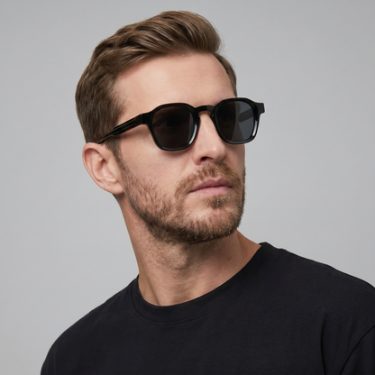Men's Retro Square Sunglasses Full-Rim Dark Tinted Lens Fashion Casual Beach Holiday Everyday Driving