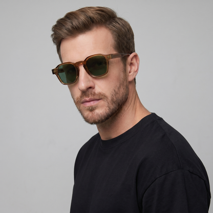 Men's Retro Square Sunglasses Full-Rim Dark Tinted Lens Fashion Casual Beach Holiday Everyday Driving