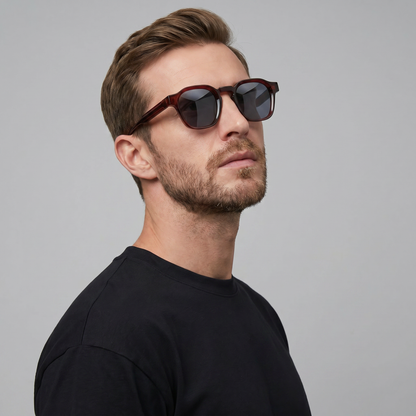 Men's Retro Square Sunglasses Full-Rim Dark Tinted Lens Fashion Casual Beach Holiday Everyday Driving