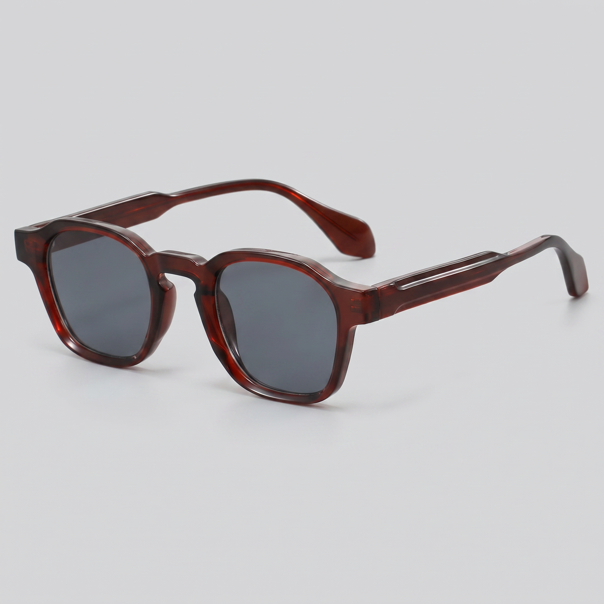 Men's Retro Square Sunglasses Full-Rim Dark Tinted Lens Fashion Casual Beach Holiday Everyday Driving