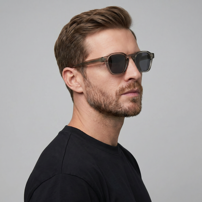 Men's Retro Square Sunglasses Full-Rim Dark Tinted Lens Fashion Casual Beach Holiday Everyday Driving
