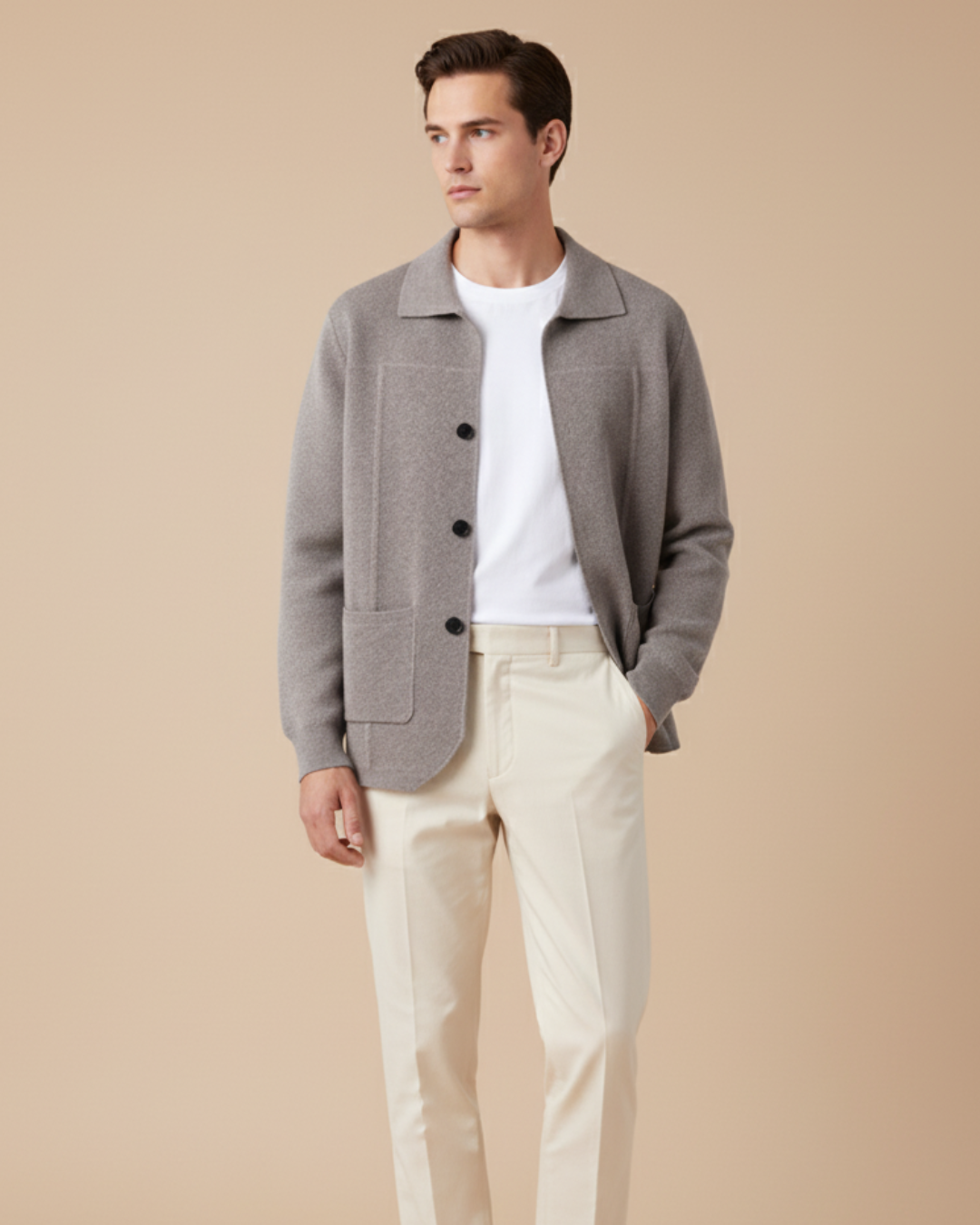 Men's Overshirt Button-Up Shacket Classic Relaxed Fit Casual Layering Everyday Smart-Casual Vintage Versatile Colwyn