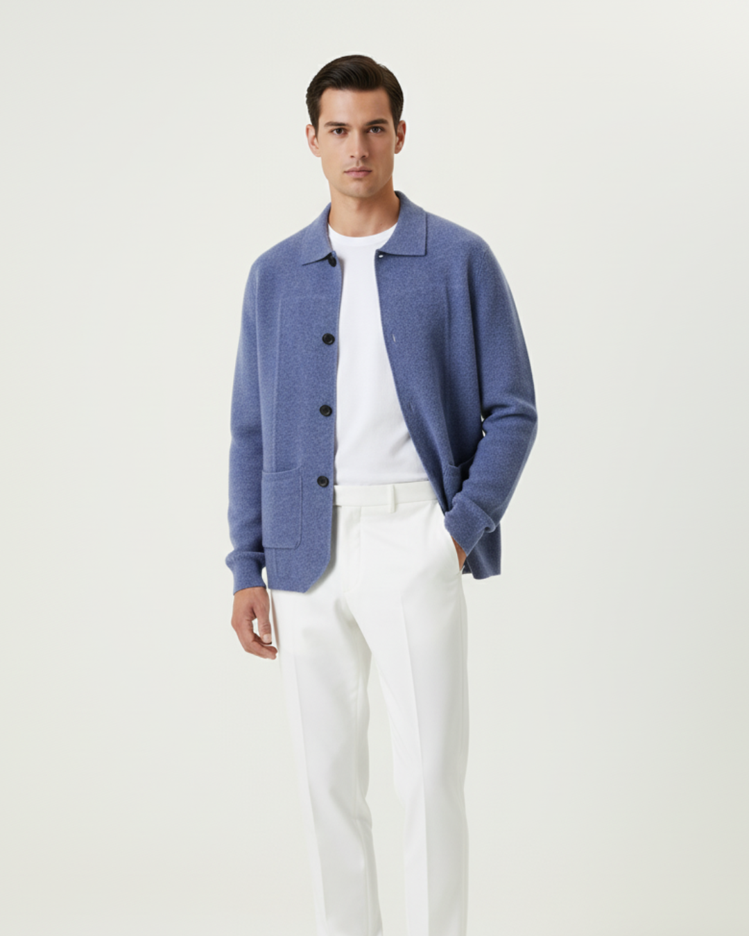 Men's Overshirt Button-Up Shacket Classic Relaxed Fit Casual Layering Everyday Smart-Casual Vintage Versatile Colwyn