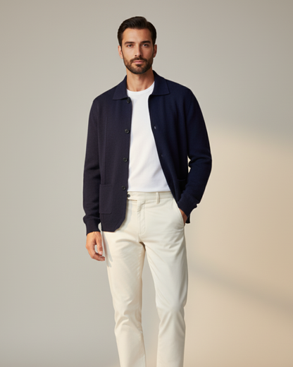Men's Overshirt Button-Up Shacket Classic Relaxed Fit Casual Layering Everyday Smart-Casual Vintage Versatile Colwyn