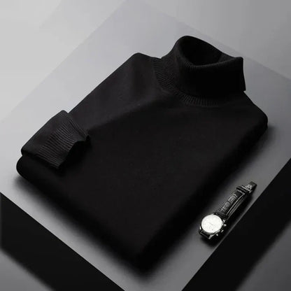 Men's Casual Turtleneck Sweater Classic Fit Long Sleeve Relaxed Style Everyday