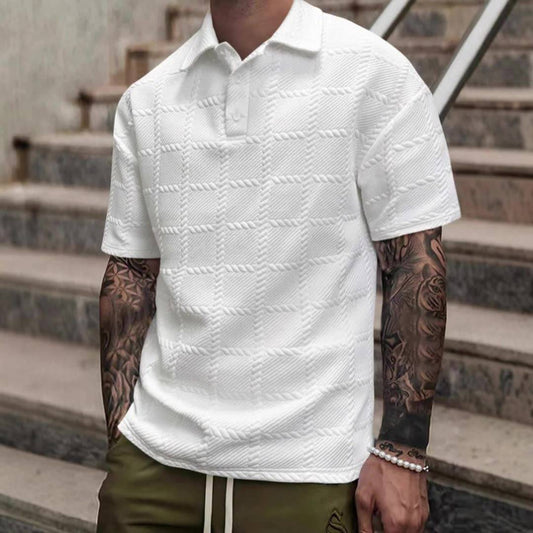 Men's Polo Shirt Tailored Fit Short-Sleeve Open Collar Casual Smart-Casual Everyday Golf Sport Camden