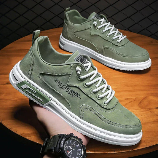 Men's Low-Top Sneakers Lace-Up Cushioned Comfort Sole Casual Everyday Walking Sport Trainers Versatile Supportive Denby