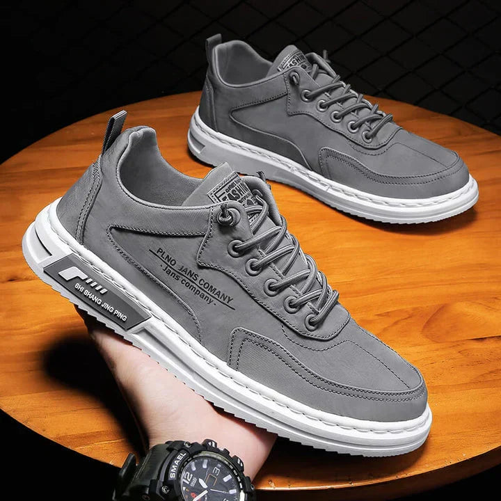 Men's Low-Top Sneakers Lace-Up Cushioned Comfort Sole Casual Everyday Walking Sport Trainers Versatile Supportive Denby