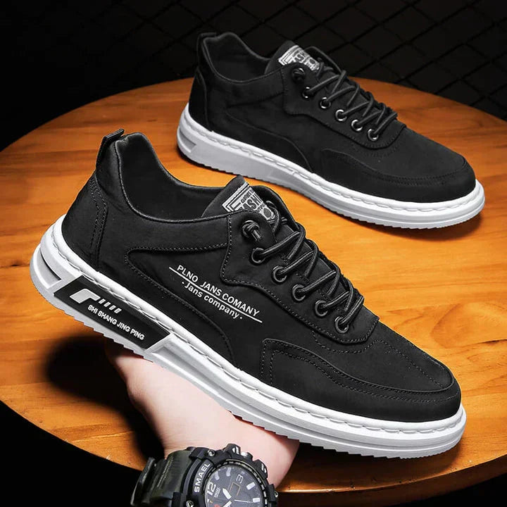 Men's Low-Top Sneakers Lace-Up Cushioned Comfort Sole Casual Everyday Walking Sport Trainers Versatile Supportive Denby