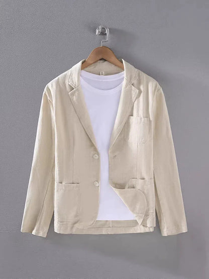 Men's Casual Blazer Single-Breasted Slim Fit Tailored Smart-Casual Office Business Formal Everyday Modern Grantham