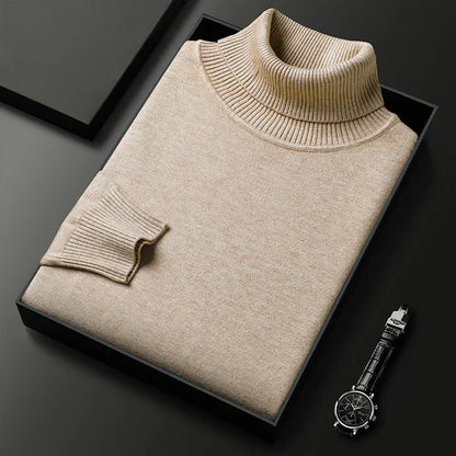 Men's Casual Turtleneck Sweater Classic Fit Long Sleeve Relaxed Style Everyday